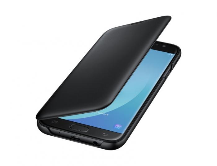 Калъф за смартфон Samsung J730 Wallet Cover Blackна ниска цена с бърза доставка