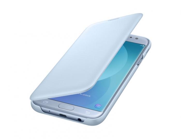 Калъф за смартфон Samsung J730 Wallet Cover Blueна ниска цена с бърза доставка