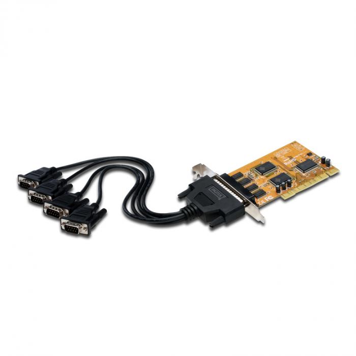 Мрежова карта/адаптер ASSMANN DS-33002-1 :: PCI карта за 4 x RS232 порта, Chipset SUN1999на ниска цена с бърза доставка