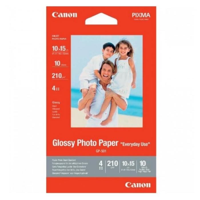 Хартия за принтер Canon GP-501 10x15 cm, 10 Sheetsна ниска цена с бърза доставка - BestPC.BG