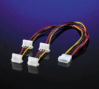 ROLINE 11.03.1003 :: Y захранващ кабел 5.25" към 4x 5.25", вътрешенна ниска цена с бърза доставка - BestPC.BG