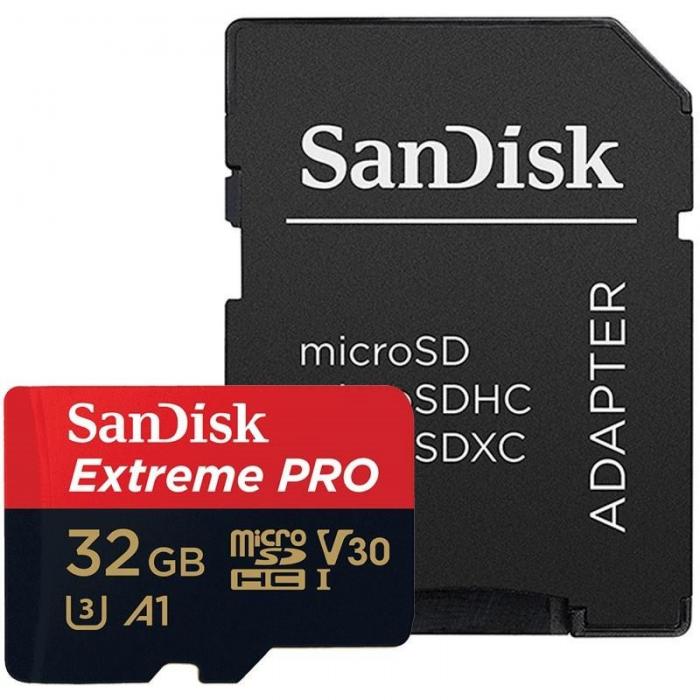 Sandisk Extreme Pro microSDHC Card, 32GB, SD Adapter, Class 10на ниска цена с бърза доставка - BestPC.BG