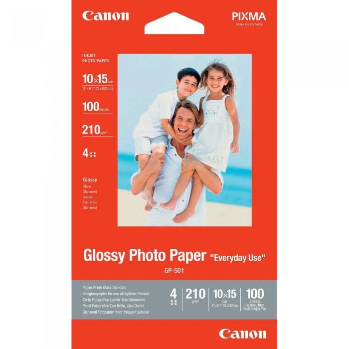 Хартия за принтер Canon GP-501 10x15 cm, 100 Sheets на ниска цена с бърза доставка - BestPC.BG