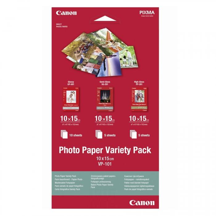 Хартия за принтер Canon Photo Paper Variety Pack 10x15cm VP-101на ниска цена с бърза доставка - BestPC.BG