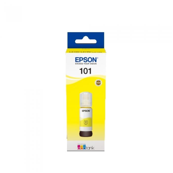 Касета с мастило Epson 101 EcoTank Yellow ink bottleна ниска цена с бърза доставка - BestPC.BG
