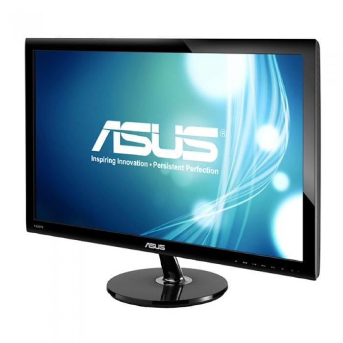 Монитор Asus VS278H, 27", 1920x1080 FullHD, TN, 1ms, 75Hz, 1x VGA, 2x HDMI, черен цвятна ниска цена с бърза доставка - BestPC.BG