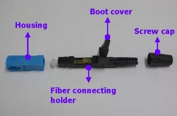 Мрежов аксесоар SC-UPC оптичен конектор за бързо терминиране, сингълмод, син, MegaFна ниска цена с бърза доставка - BestPC.BG