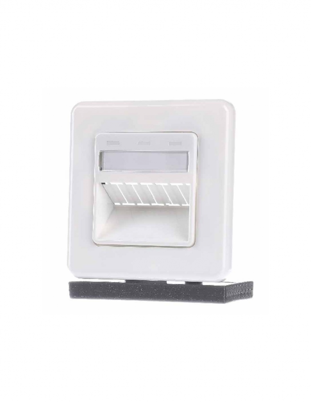 Розетка, трипортова, 80x80 DIN, под ъгъл, бялана ниска цена с бърза доставка - BestPC.BG