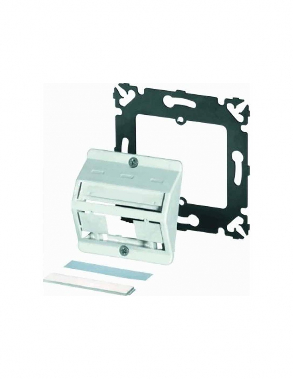 Розетка, трипортова, 80x80 DIN, под ъгъл, бялана ниска цена с бърза доставка - BestPC.BG