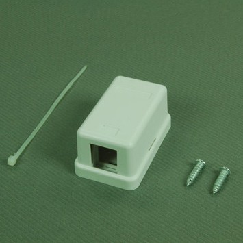 Розетка Кутийка за повърхностен монтаж за 1хRJ45 жакна ниска цена с бърза доставка - BestPC.BG