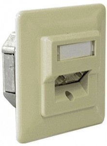 Розетка, заредена, екранирана STP, категория 5е, 2х RJ45 жака, сив цвятна ниска цена с бърза доставка - BestPC.BG