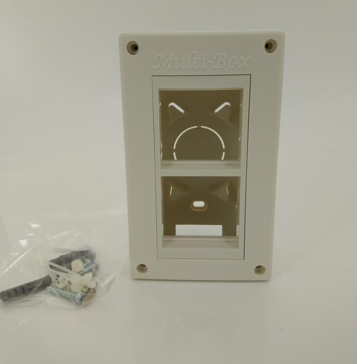 Продукт Стенна кутия за повърхностен монтаж за 2 модула 45x45 ммна ниска цена с бърза доставка - BestPC.BG