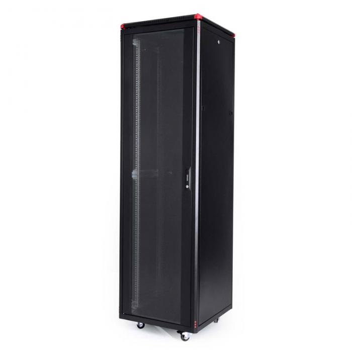 Шкаф за техника, 36U, 600х600мм, Стъклена вратана ниска цена с бърза доставка - BestPC.BG