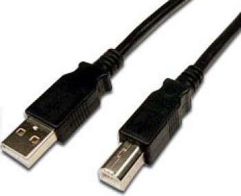 USB2.0 Кабел, shielded, USB A male - USB B male, black, 3.00 метрана ниска цена с бърза доставка - BestPC.BG