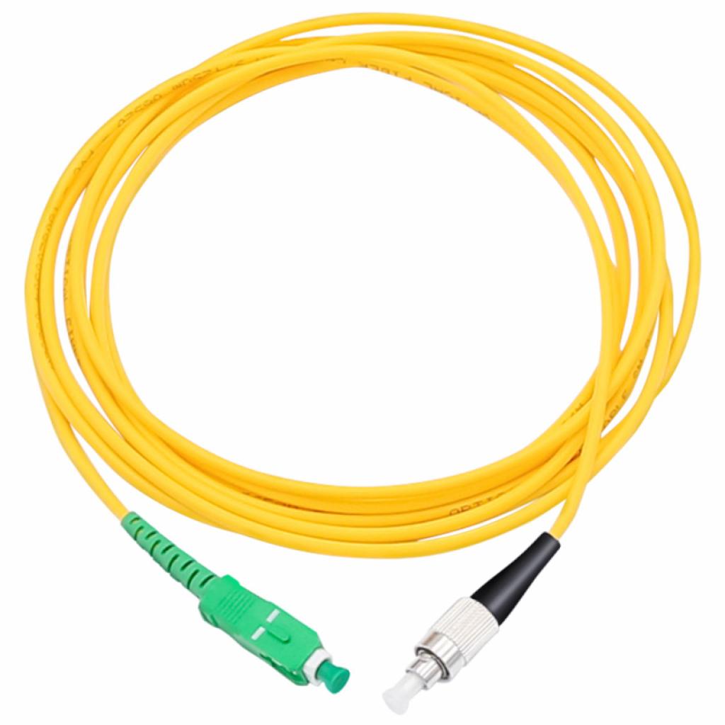 Оптична пач корда Fiber optic patch cords FC/UPC - SC/APC single mode, simplexна ниска цена с бърза доставка - BestPC.BG