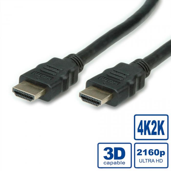 VALUE 11.99.5682 :: Ultra HD 4К HDMI кабел + Ethernet, M-M, 3.0 мна ниска цена с бърза доставка - BestPC.BG