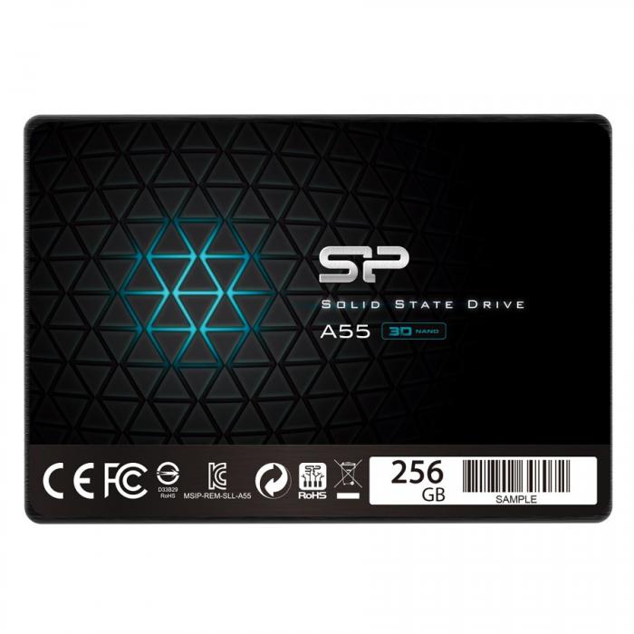 SSD Silicon Power Ace A55 256GB SSD SATА (3D NAND), 7mm 2.5\'\' - Max 550-450 MB-sна ниска цена с бърза доставка - BestPC.BG