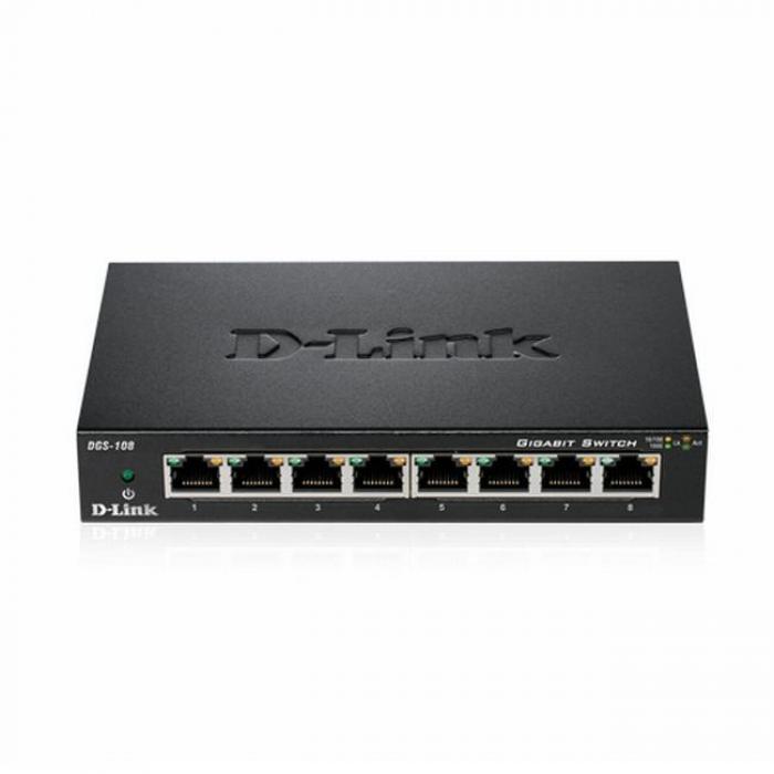 Комутатор/Суич D-Link DGS-108на ниска цена с бърза доставка - BestPC.BG