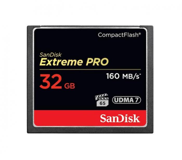 SD/флаш карта SANDISK Extreme PRO, CompactFlash, 32GB VPG-65, 160 Mb-sна ниска цена с бърза доставка - BestPC.BG