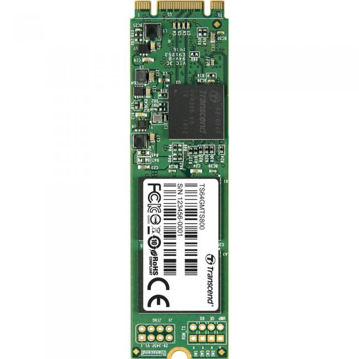 Transcend 64GB, M.2 2280 SSD 800S, SATA, MLCна ниска цена с бърза доставка - BestPC.BG