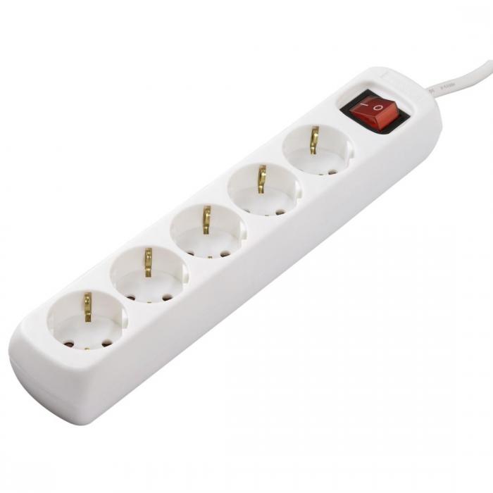 Контакт Разклонител HAMA, 5гнезда, 1.4м, 47842на ниска цена с бърза доставка - BestPC.BG