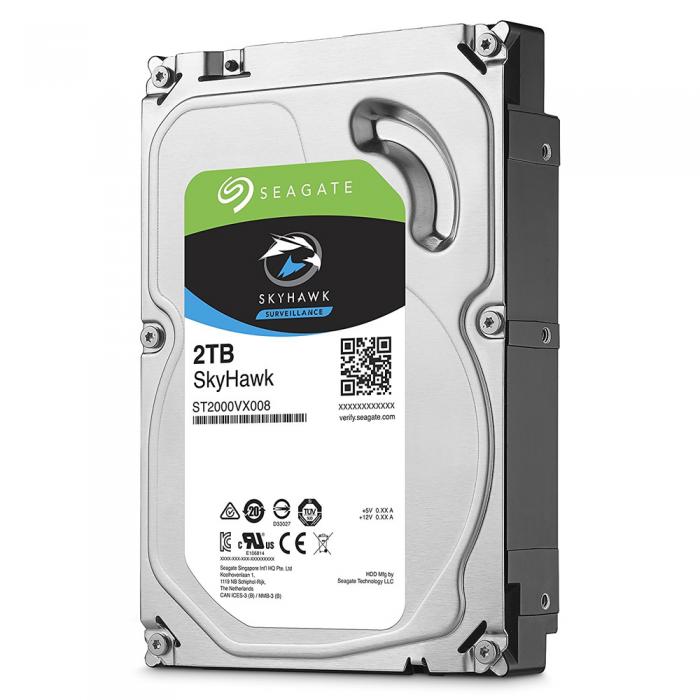 HDD за DVR-видеонаблюдение Твърд диск Seagate SkyHawk Surveillance 2TB 5900-SATA3-64MBна ниска цена с бърза доставка - BestPC.BG