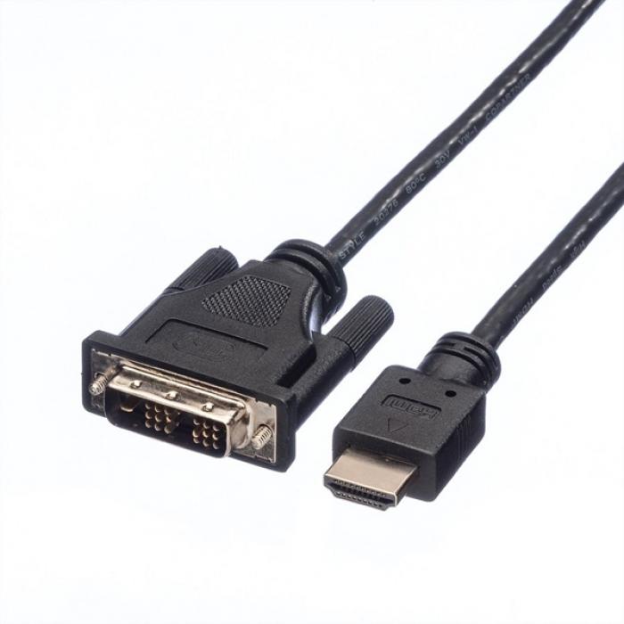Кабел/адаптер Cable DVI M - HDMI M, 3m, Roline 11.04.5532на ниска цена с бърза доставка - BestPC.BG