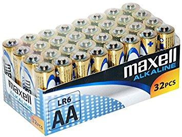 Алкални батерии MAXELL LR6 1,5V AA 32 бр. packна ниска цена с бърза доставка - BestPC.BG