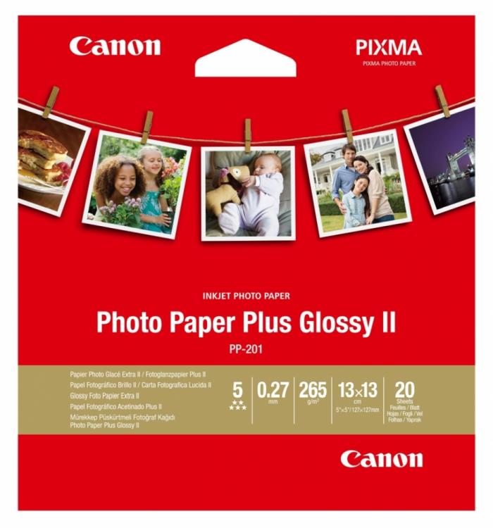 Хартия за принтер Canon Plus Glossy II PP-201, 5x5", 20 sheetsна ниска цена с бърза доставка - BestPC.BG