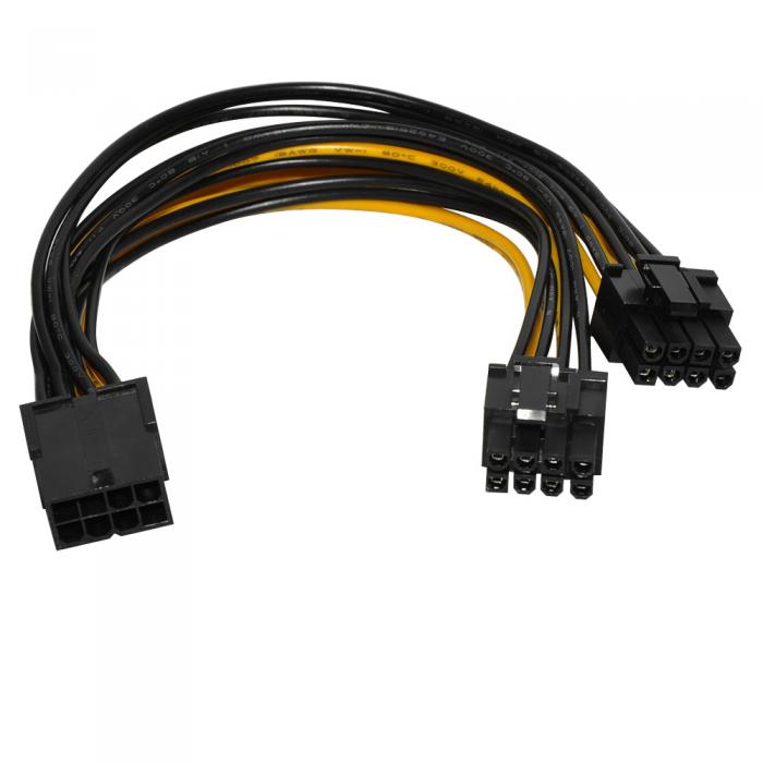 Кабел/адаптер Makki Mining PCI-E Splitter 6pin -- 2x 8pin - MAKKI-CABLE-PCIE6-TO-2x8на ниска цена с бърза доставка - BestPC.BG