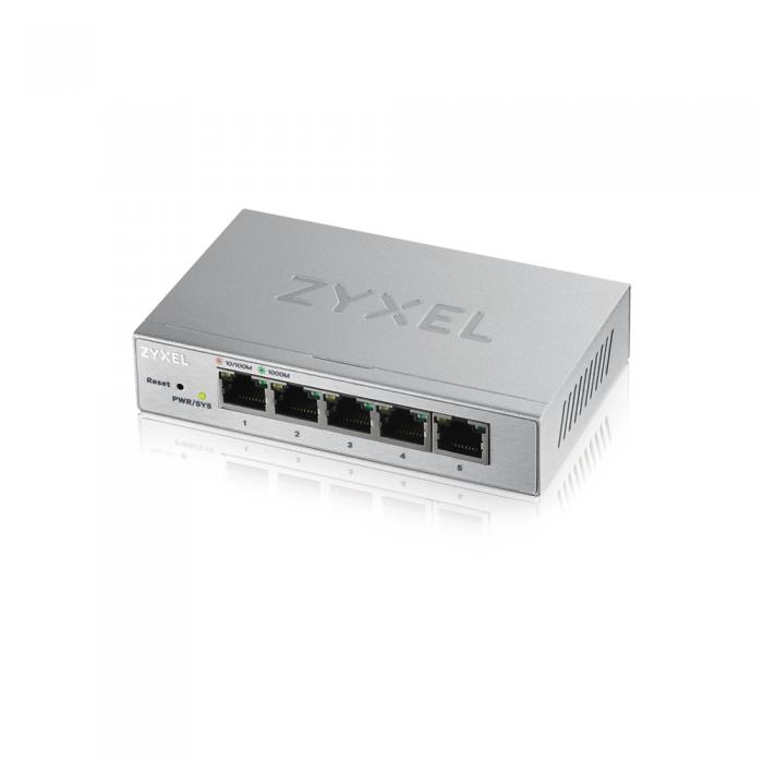 Комутатор/Суич ZyXEL GS1200-5, 5 Port Gigabit web managed Switchна ниска цена с бърза доставка - BestPC.BG