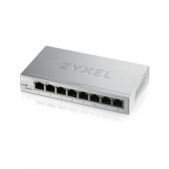Комутатор/Суич ZyXEL GS1200-8, 8 Port Gigabit web managed Switchна ниска цена с бърза доставка - BestPC.BG