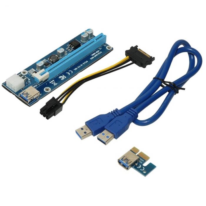 Кабел/адаптер VGA Riser PCIe 1x to 16xна ниска цена с бърза доставка - BestPC.BG