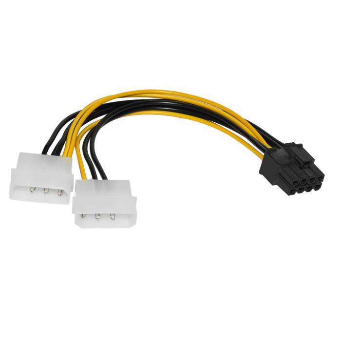 Makki Адаптер Adapter 2xMolex to 8pin PCI-E VGA - MAKKI-CE317-0.15mна ниска цена с бърза доставка - BestPC.BG
