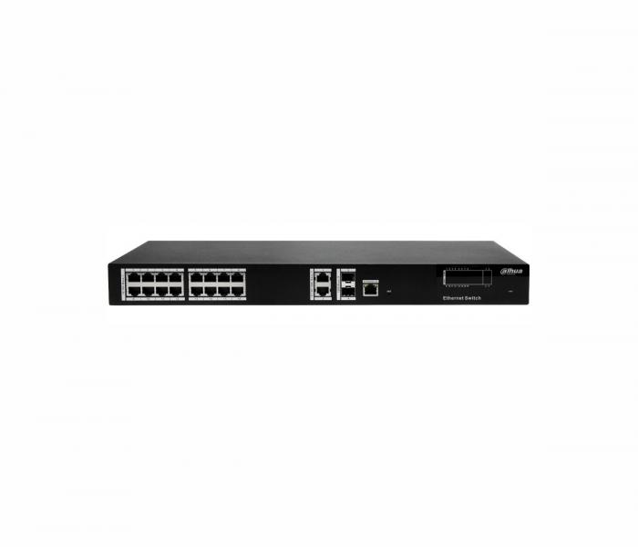 Комутатор/Суич Switch Dahua PFS4220-16T, 16FE+2GE+2GE SFP, Web управляемна ниска цена с бърза доставка - BestPC.BG