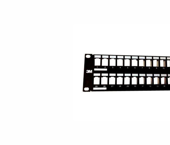 Пач панел 3M VOL-PPCA-F48K, 48 порта, 2U, матиран алуминий, празенна ниска цена с бърза доставка - BestPC.BG
