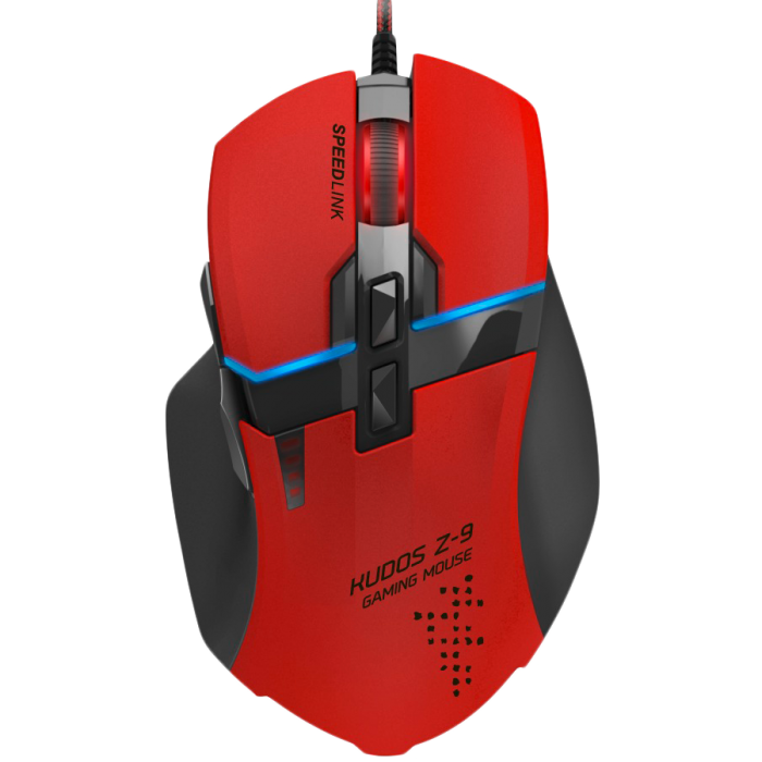 Мишка Speedlink KUDOS Z-9 Gaming Mouse, Fully customisable, ergonomics, Cable: 1.8m, redна ниска цена с бърза доставка - BestPC.BG