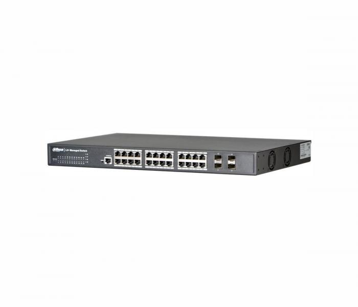 Комутатор/Суич Switch Dahua PFS5424-24T, 20GE+4GE SFP(combo), L2+, Web, SNMP, CLIна ниска цена с бърза доставка - BestPC.BG