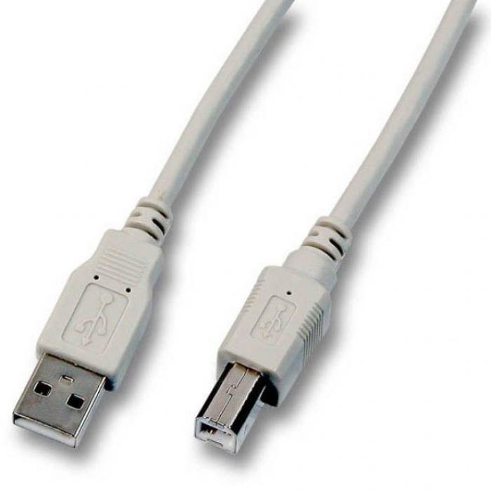 USB2.0 Кабел, shielded, USB A male - USB B male, сив : Дължина - 1.8 метрана ниска цена с бърза доставка - BestPC.BG