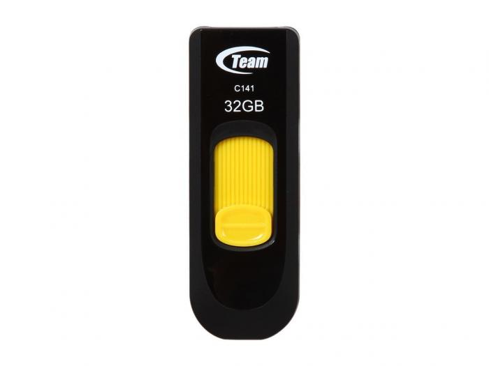 Team Group C141 32GB, USB 2.0, Жълтна ниска цена с бърза доставка - BestPC.BG