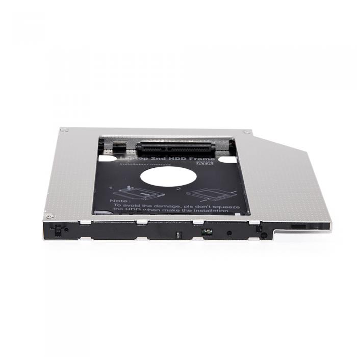 Кутия/Чекмедже за HDD Makki Laptop Caddy 9.5mm SATA3 with LED-switch MAKKI-CADDY-95-LSна ниска цена с бърза доставка - BestPC.BG