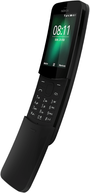 Смартфон NOKIA 8110 4G SS BLACKна ниска цена с бърза доставка - BestPC.BG
