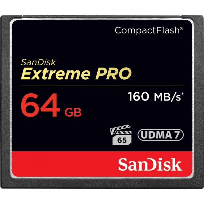 SD/флаш карта SANDISK Extreme PRO, CompactFlash, 64GB, VPG 65, 160 Mb-sна ниска цена с бърза доставка - BestPC.BG