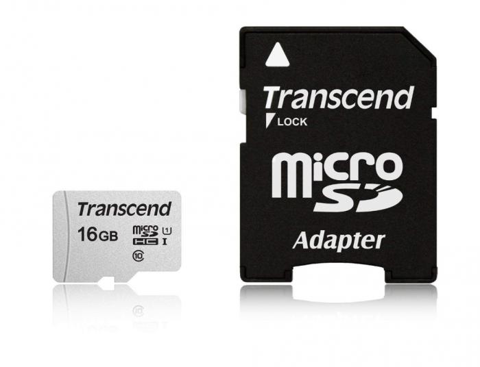 Transcend 16GB microSD w- adapter UHS-I U1на ниска цена с бърза доставка - BestPC.BG