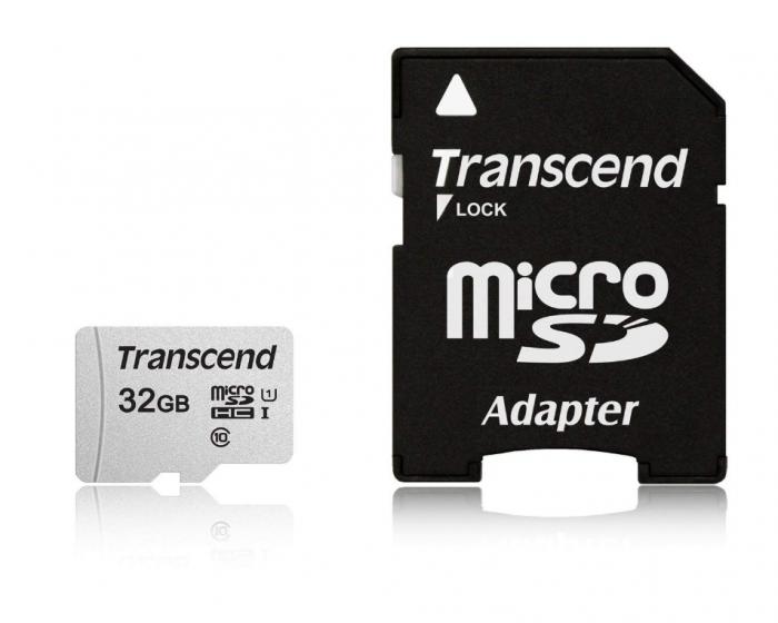 Transcend 32GB microSD w- adapter UHS-I U1-A1на ниска цена с бърза доставка - BestPC.BG