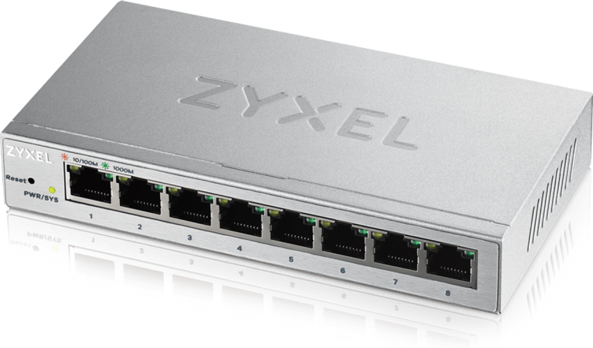 Суич ZyXEL GS-1200-8, 8 портов, Gigabit, webmanagedна ниска цена с бърза доставка - BestPC.BG