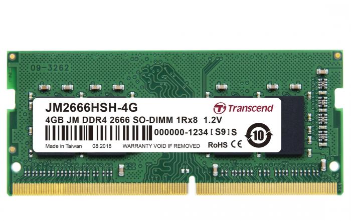 Памет 4GB DRR4 SoDIMM 2666 Transcendна ниска цена с бърза доставка - BestPC.BG