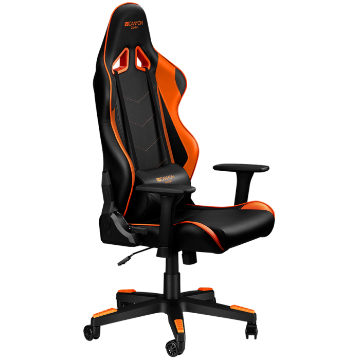 Геймърски стол Gaming chair, PU leather, Original foam and Cold molded foam, Metal Frame, Оранжев/черенна ниска цена с бърза доставка - BestPC.BG