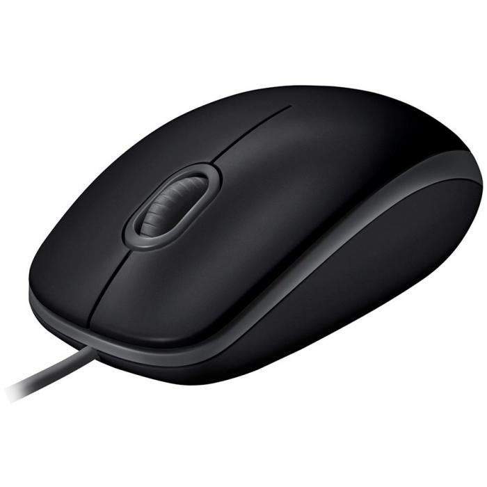 Мишка LOGITECH B110 Corded Mouse - SILENT - Черна - USB - B2Bна ниска цена с бърза доставка - BestPC.BG