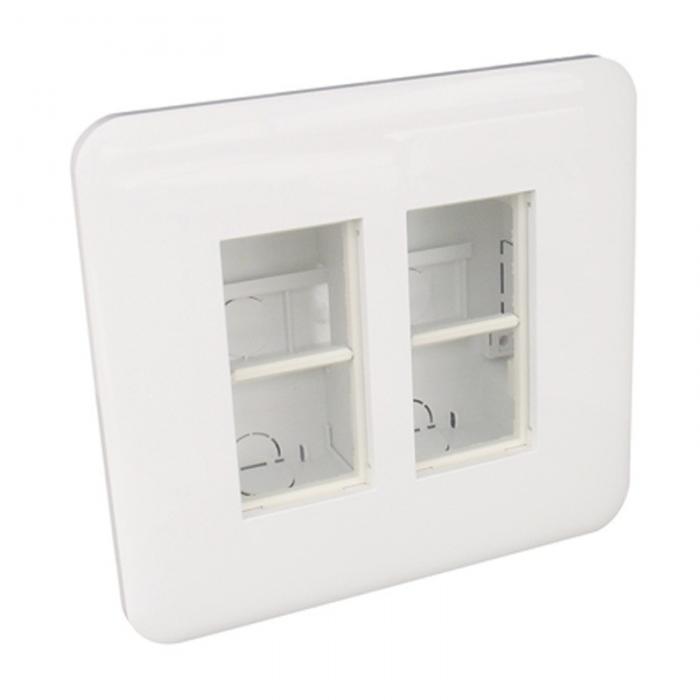 Продукт Стенна кутия за вкопан монтаж за 4 модула 45х45на ниска цена с бърза доставка - BestPC.BG